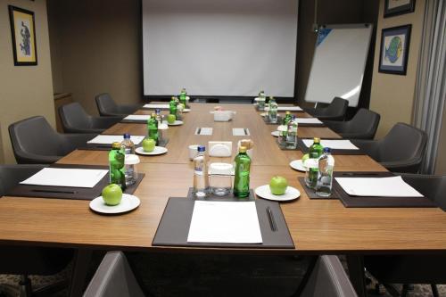 a large conference room with a long table with bottles on it at Port Bosphorus Hotel in Istanbul
