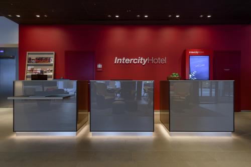 a exhibit of an interactive hotel in a building at IntercityHotel Herford in Herford