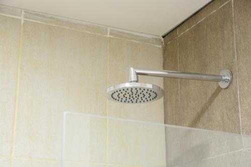 a shower with a shower head in a bathroom at Apart Hotel Jorge I in Santiago del Estero