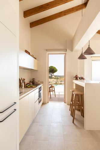 Kuchyň nebo kuchyňský kout v ubytování AVERTOSIA Luxury Villas