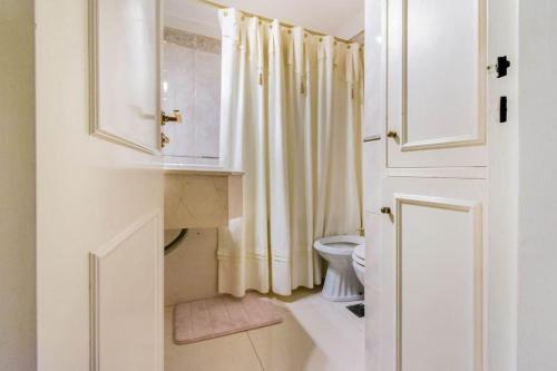 bagno bianco con servizi igienici e lavandino di Se alquila Habitación en Suite. Convive c/ gatos a Buenos Aires