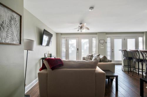 a living room with a couch and a table at Haymount Hideaway in Fayetteville