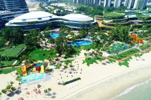an aerial view of a water park on the beach at SEAVIEW FULL FURNISHED # FORESTCITY # Free WiFi in Kampong Pok Kechil