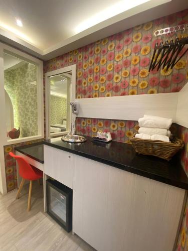 Η κουζίνα ή μικρή κουζίνα στο Yuan Chyau Motel