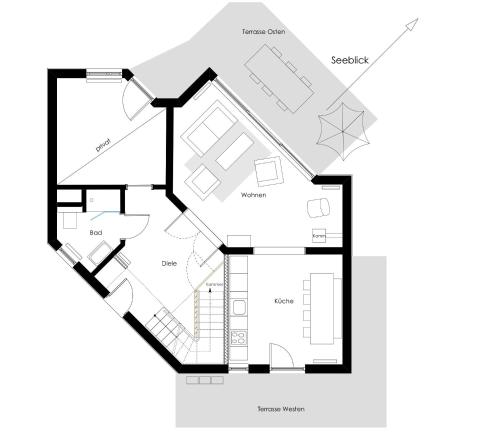 a floor plan of a house at Elf am See - Haus 10 in Templin