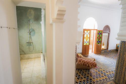 Koupelna v ubytování Hotel Blanco Riad