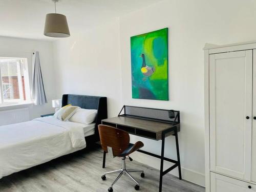 Cama o camas de una habitación en Stunning huge openplan 2Bed flat