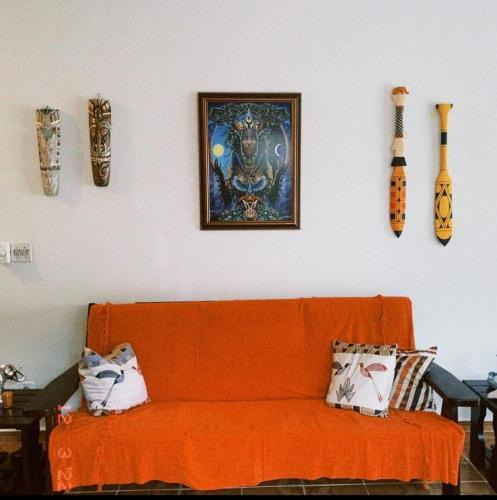 Χώρος καθιστικού στο Alma de Maré Hostel