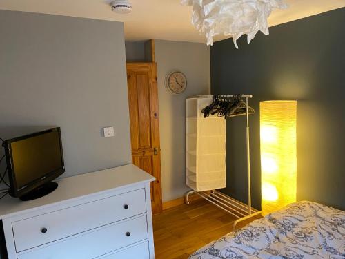 TV a/nebo společenská místnost v ubytování Cosy Flat In The Heart Of Lerwick