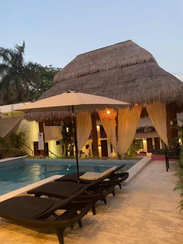 Πισίνα στο ή κοντά στο Hotel Diosa del Agua Bacalar