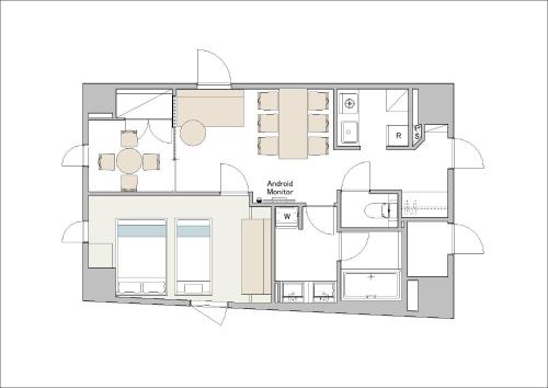 a floor plan of a house at stayme THE HOTEL Ueno Ekimae in Tokyo
