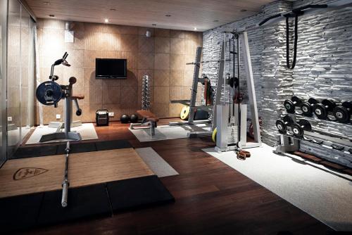 Fitness centrum a/nebo fitness zařízení v ubytování Villa Rukatunturi