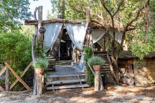 Κήπος έξω από το Chalet Bangli