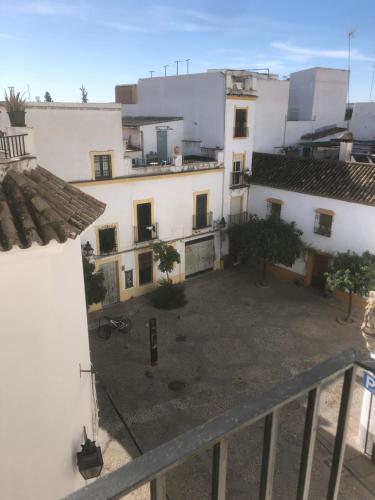 uma vista a partir da varanda de um edifício em Yara Sobre Los Tejados de San Basilio em Córdoba