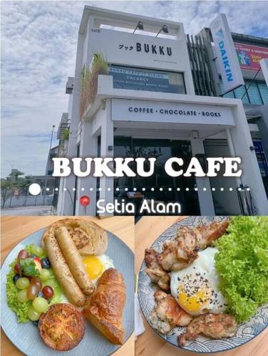 a collage of pictures of a plate of breakfast food at H+M Residence II [3km] to Setia City Convention in Klang