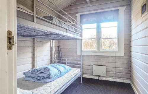 1 dormitorio con litera y ventana en Gorgeous Home In Hjrring With Ethernet Internet, en Lønstrup