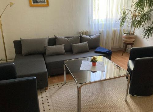 Ein Sitzbereich in der Unterkunft Ferienwohnung Geister