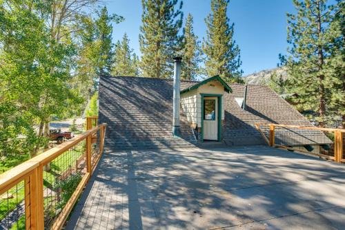 a walkway leading to a house with a wooden fence at 10 Mi to Lake Tahoe Beaches Home with Pool Table in South Lake Tahoe