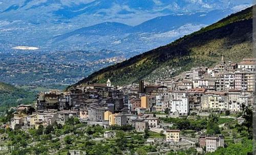 A bird's-eye view of Vallecorsa city