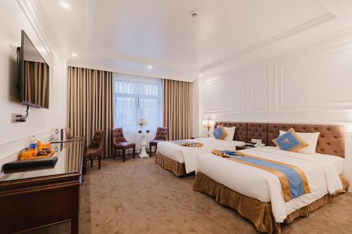 Katil atau katil-katil dalam bilik di GRAND VIEW PALACE HA LONG HOTEL