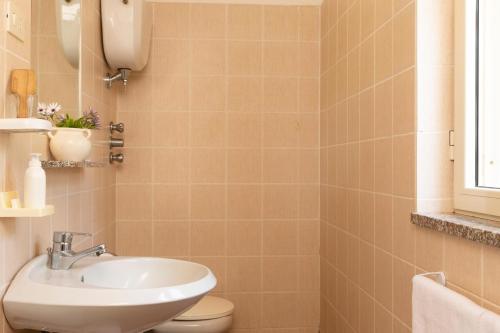 a bathroom with a sink and a toilet at Gitavillage Club degli Amici in Pescia Romana