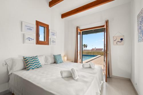 Ένα ή περισσότερα κρεβάτια σε δωμάτιο στο Villa Michaela