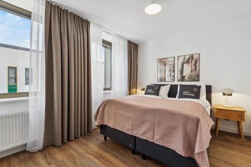 Katil atau katil-katil dalam bilik di Limehome Oberhausen Paul-Reusch-Str