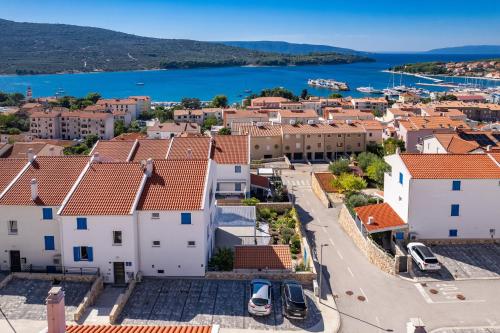a view of the town of šibenik from the fortress at Apartments Tim & Klara - Sunny Cres Island in Cres