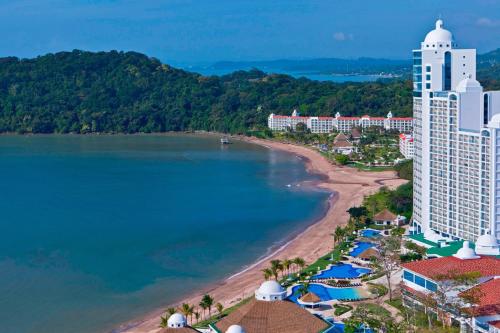 an aerial view of a resort and the beach at The Westin Playa Bonita Panama in Playa Bonita Village