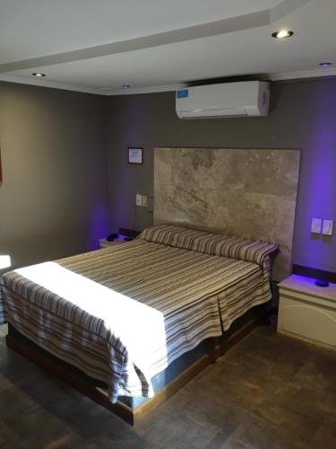 San Isidro Suite في Las Heras: غرفة نوم بسرير كبير في غرفة
