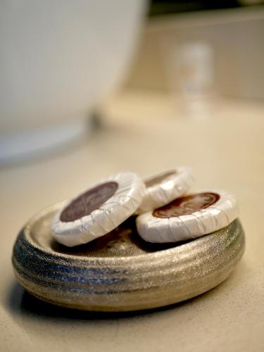 a close up of two pieces of food in a bowl at Villa Clémence in Le François
