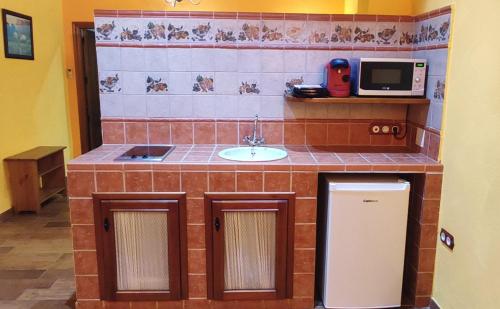 Dapur atau dapur kecil di Apartamentos Trinidad