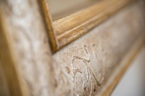 a close up of a door with a gold frame at Relais San Giacomo in Maiori
