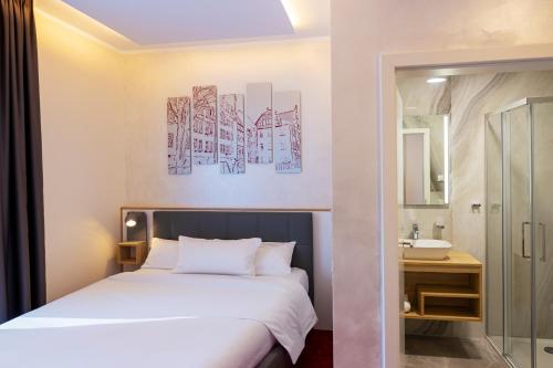Koupelna v ubytování Hotel am Waldkasino