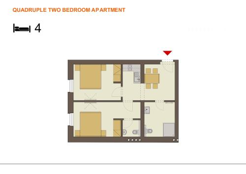 Grundriss der Unterkunft Downtown Suites Kodanska