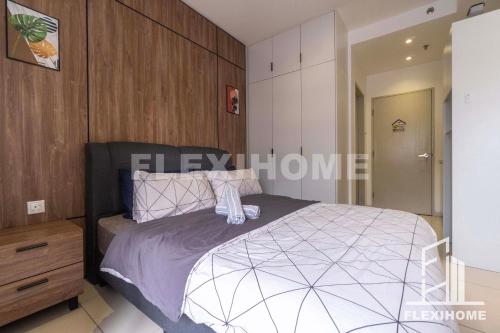 KLIA, KLIA2, Horizon Suites Sepang, Designed Studio, by Flexihome-MYにあるベッド