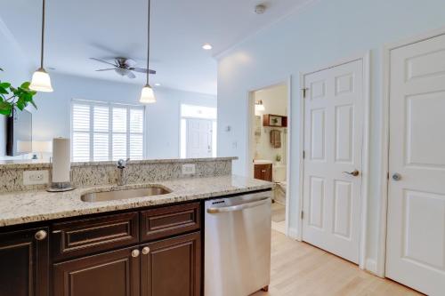 a kitchen with a sink and a dishwasher at Amazing 1 BR Apartment 5 min from Waterfront Park in Alexandria