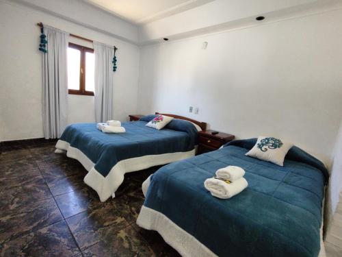 Postel nebo postele na pokoji v ubytování Hosteria Los Cuartos