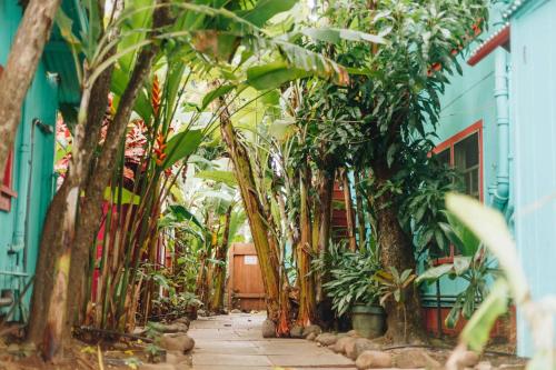 Zahrada ubytování Banana Bungalow Maui Hostel