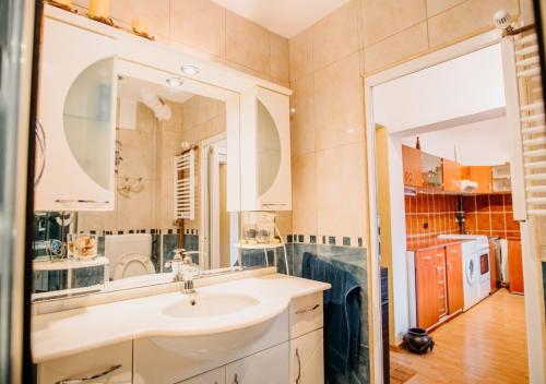 Koupelna v ubytování Riverview apartament Oradea