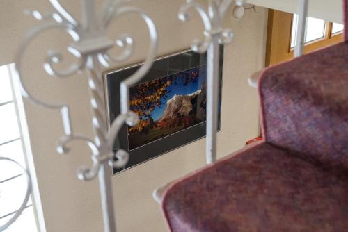 a fire place in a wall with a fireplace at Hotel Bel-Air Eden in Grindelwald