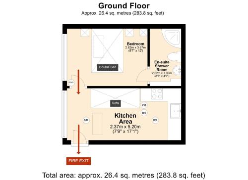 a plan of the ground floor of a building at Executive Annex - Dunfermline in Dunfermline