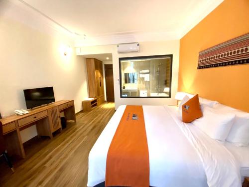 Sapa Legacy Hotelにあるベッド