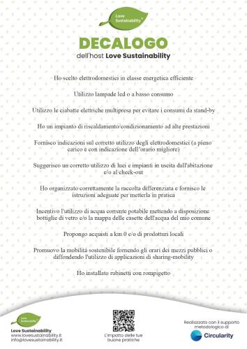 a letter from the deocosa plant trust love sustainability at Da Marilù in Mazara del Vallo
