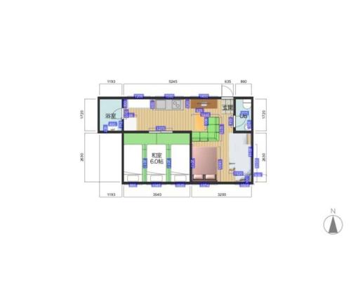 a floor plan of a house at 【MEMS】1人から貸切OK!駐車場1台付き!那覇空港から車で13分！ in Takara