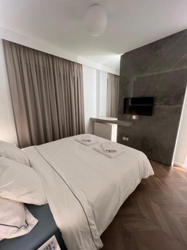 Katil atau katil-katil dalam bilik di Natali's luxury apartment