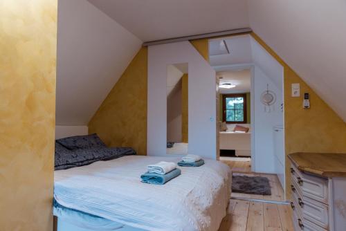 Postel nebo postele na pokoji v ubytování PAMPUSKA Apartman