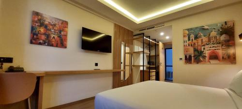 Postel nebo postele na pokoji v ubytování Unico Hotel & Spa Casablanca