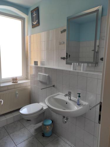 Koupelna v ubytování Gästehaus Graupner-Mittweida