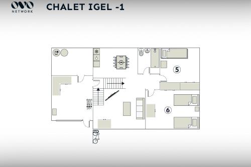 a floor plan at Chalet Igel - OVO Network in Châtel